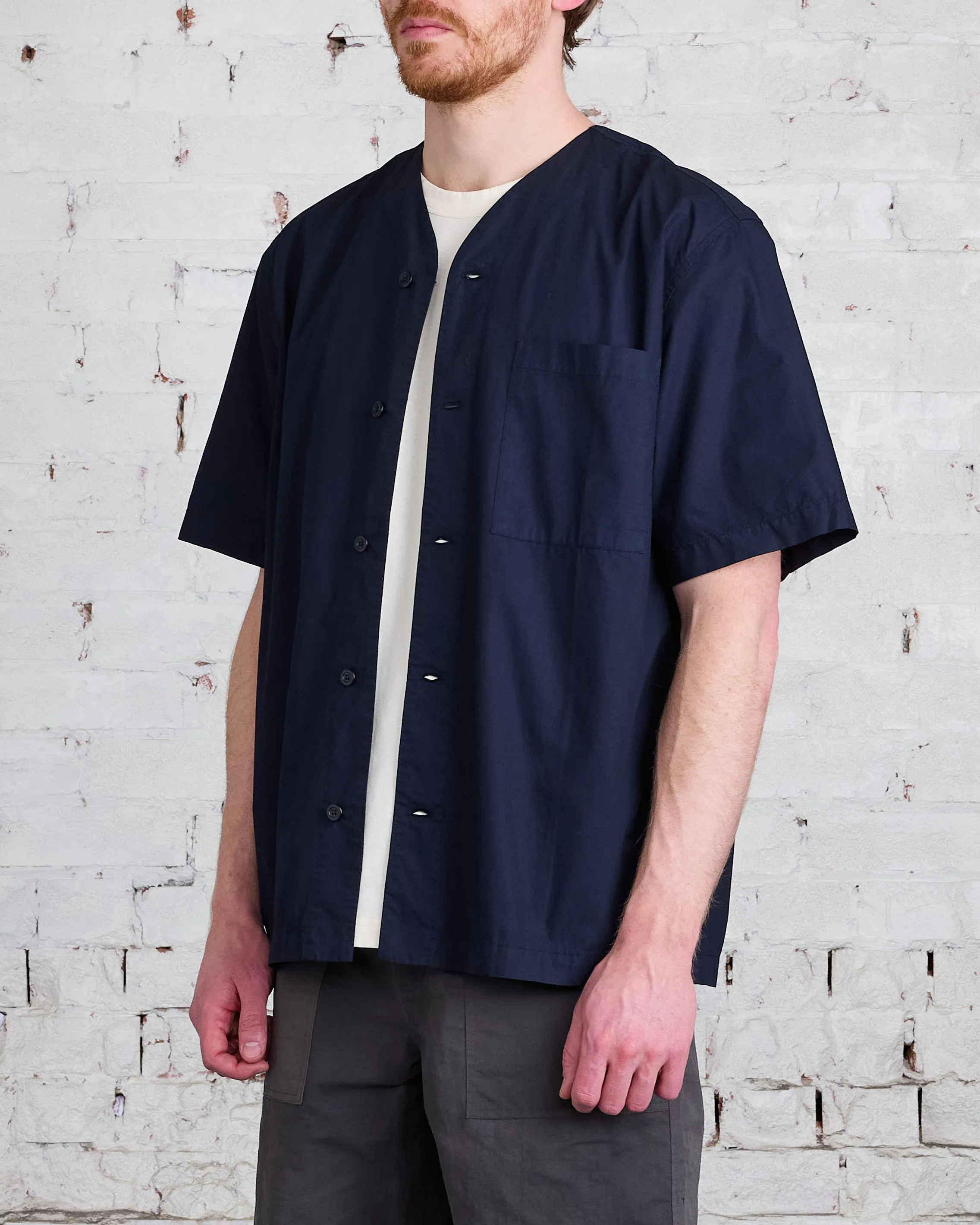 Norse Projects Erwin Typewriter Button Shirt Dark Navy