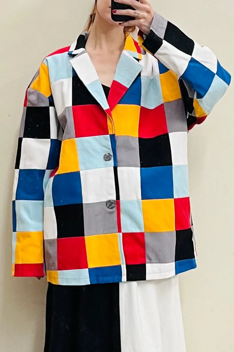 SAMPLE #45 - M Scrap Patchwork Blazer