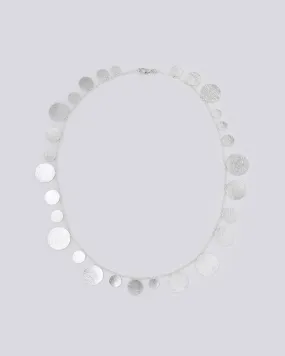Silver Coin Necklace-Choker