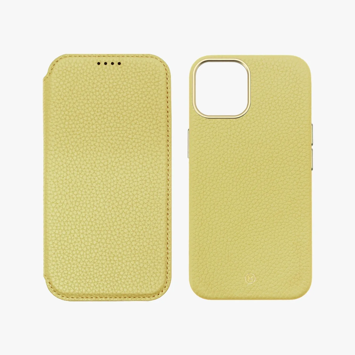 Sleek iPhone 14 Plus MagSafe Leather Flip Cover with Leather Case