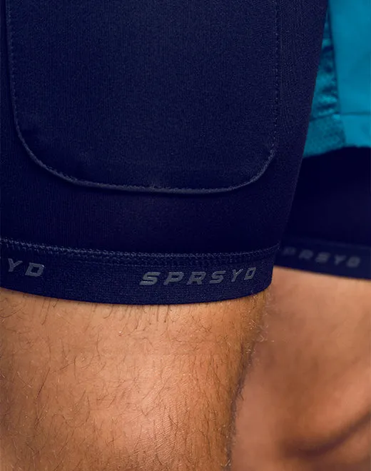 SPR Flex Shorts - Coral Blue
