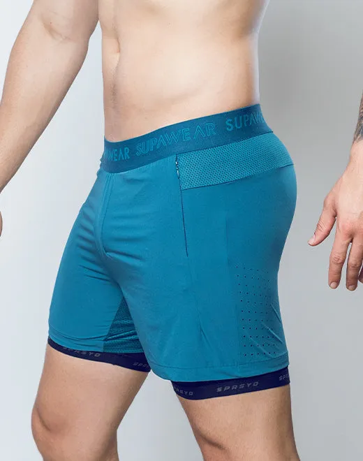 SPR Flex Shorts - Coral Blue