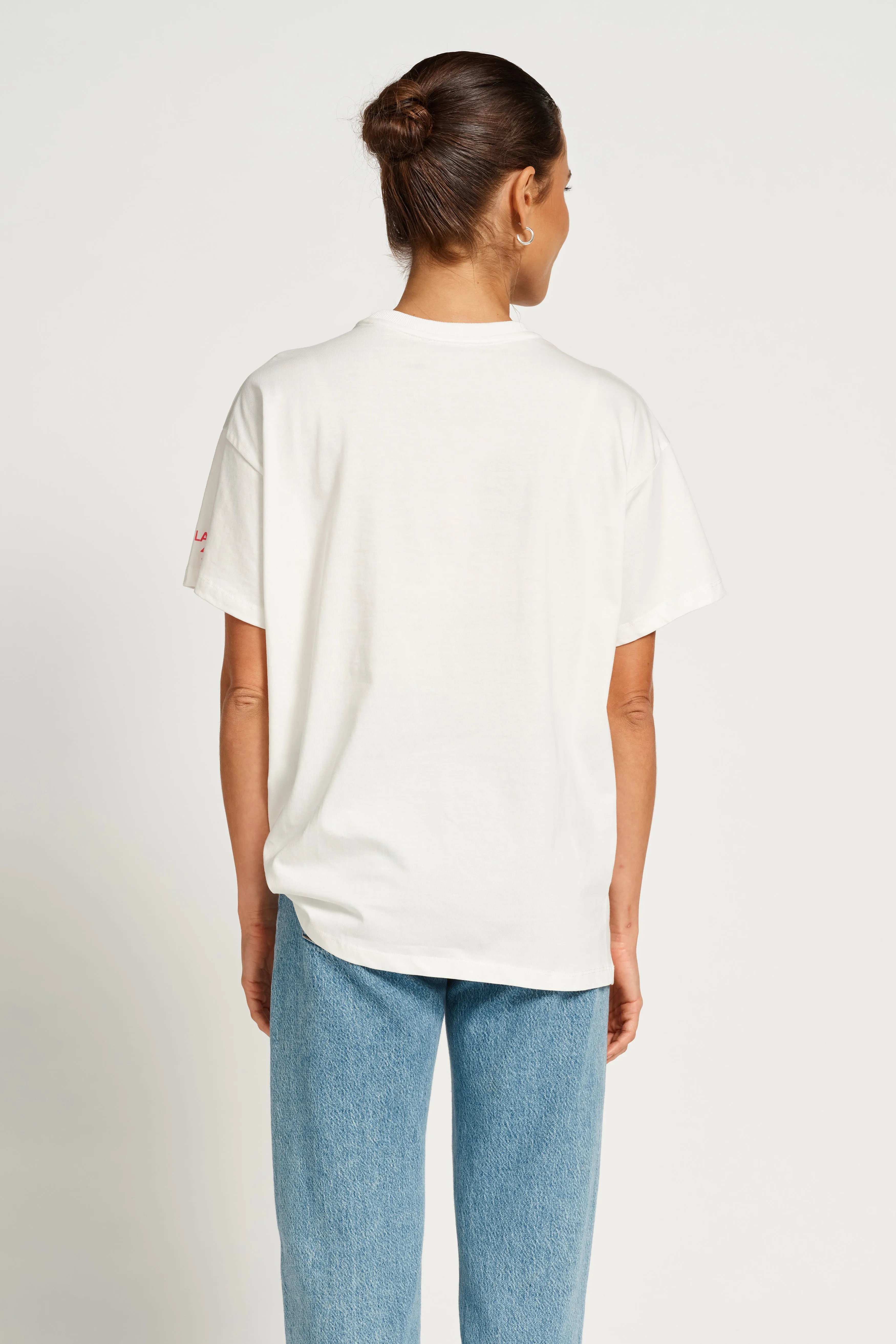 Staple Longline Wrap Tee - White
