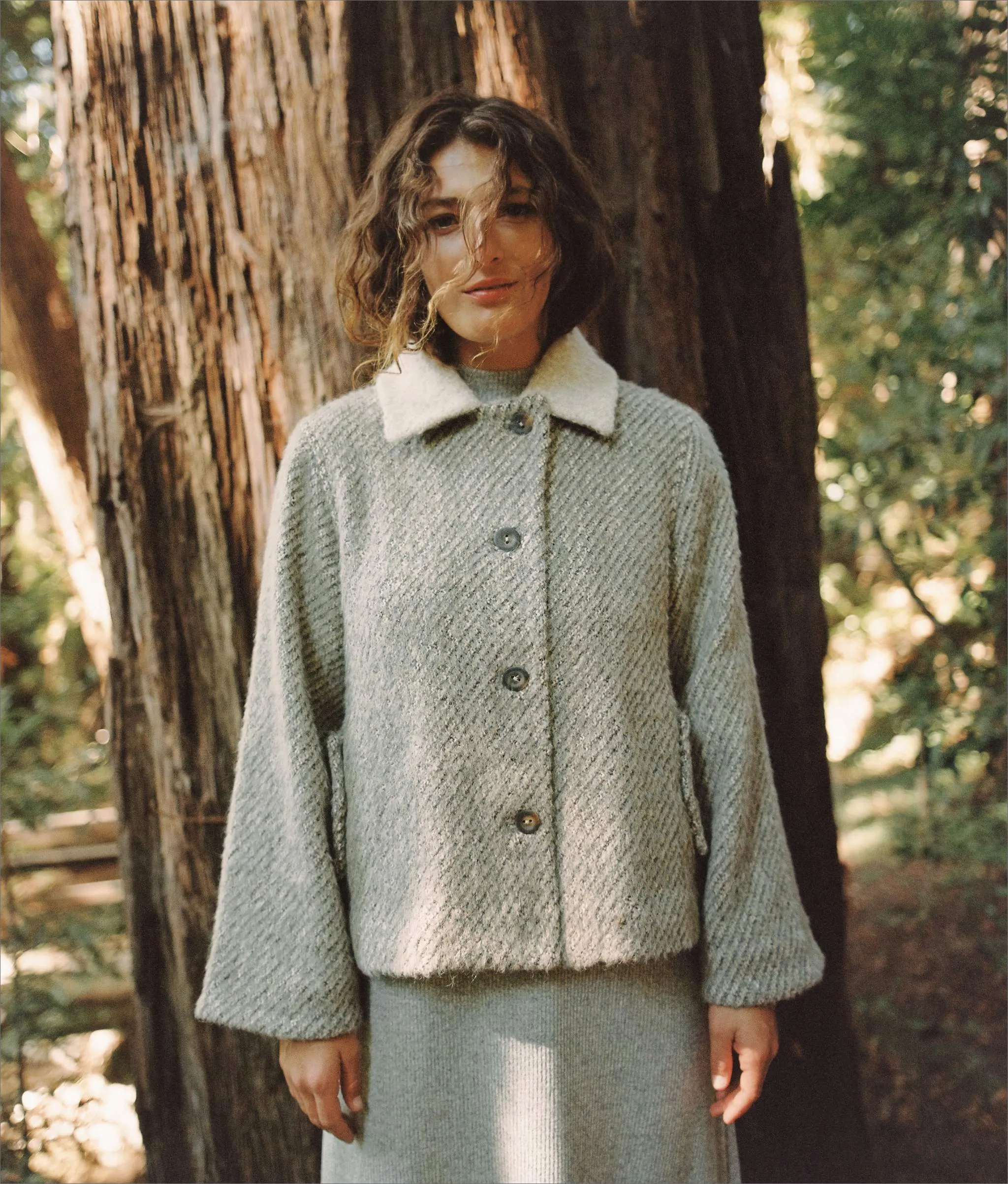 The Annika Jacket | Mist Stripe