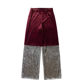 Velor switching pants
