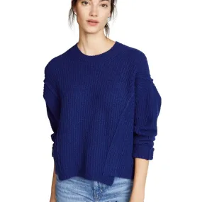 Vince Overlap Panel Wool Blend Sweater Ink Medium