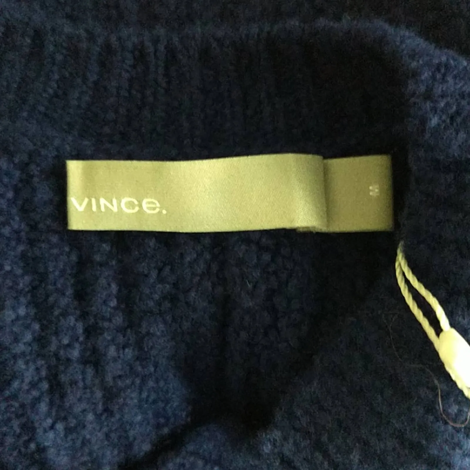 Vince Overlap Panel Wool Blend Sweater Ink Medium