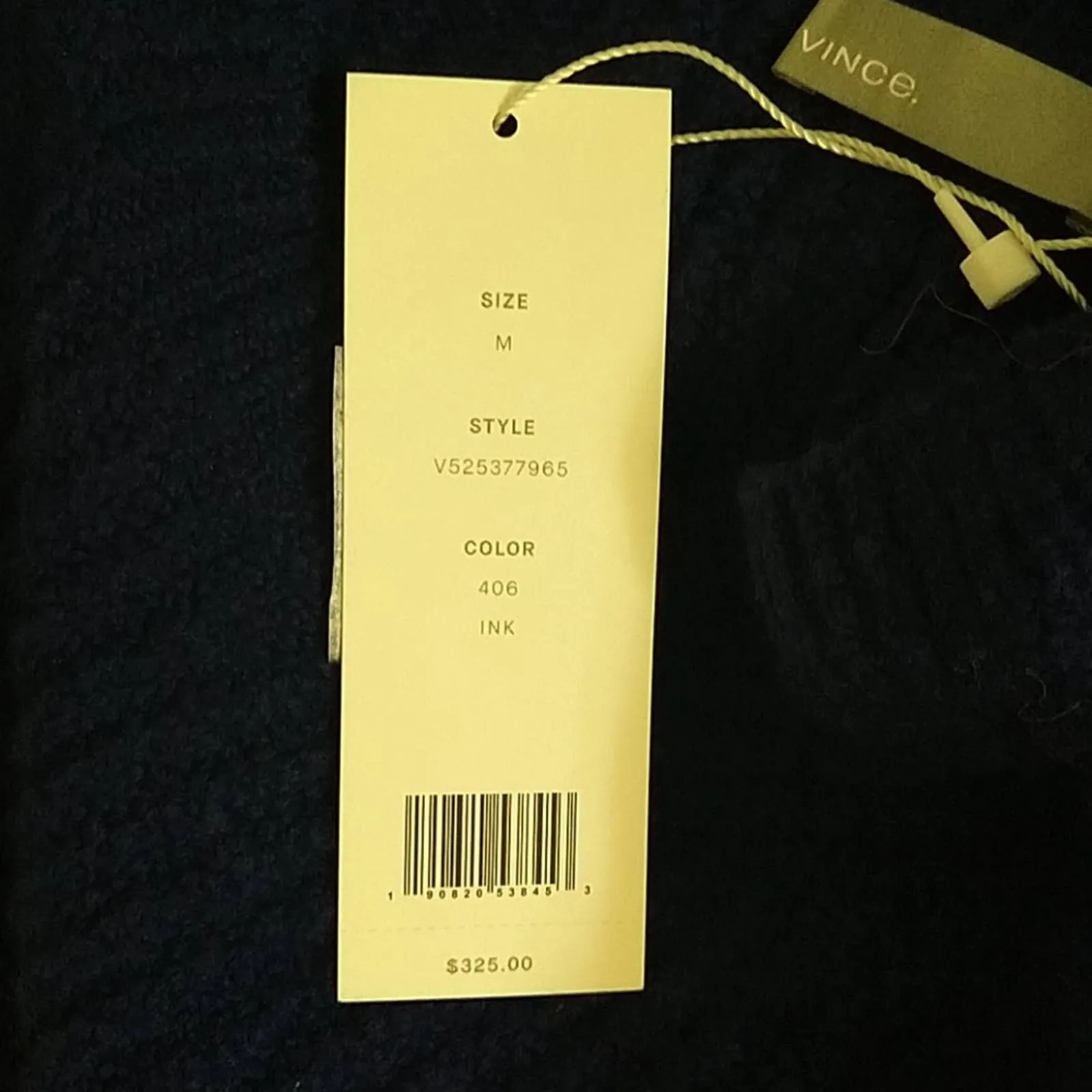 Vince Overlap Panel Wool Blend Sweater Ink Medium