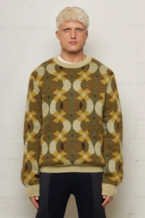 Xander Green Jaquard Knit Sweater Mohair